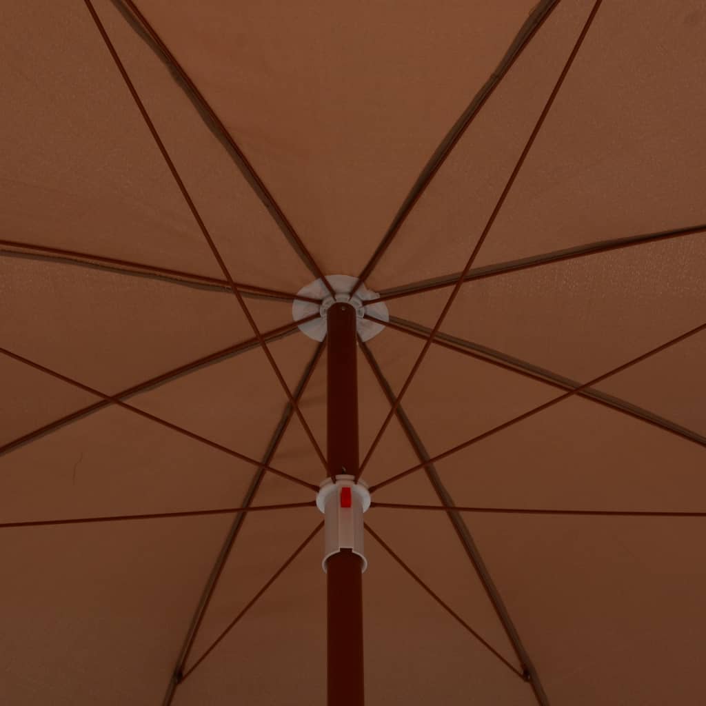 vidaXL Umbrelă de soare de grădină, stâlp din oțel, taupe, 300 cm vidaXL Umbrelă de soare de grădină, stâlp din oțel, taupe, 300 cm