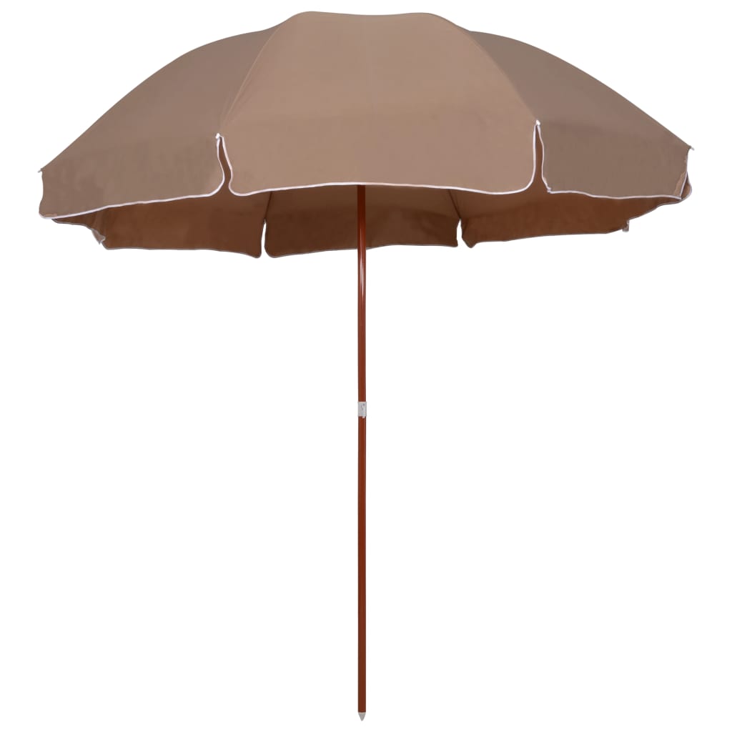 vidaXL Umbrelă de soare de grădină, stâlp din oțel, taupe, 300 cm vidaXL Umbrelă de soare de grădină, stâlp din oțel, taupe, 300 cm