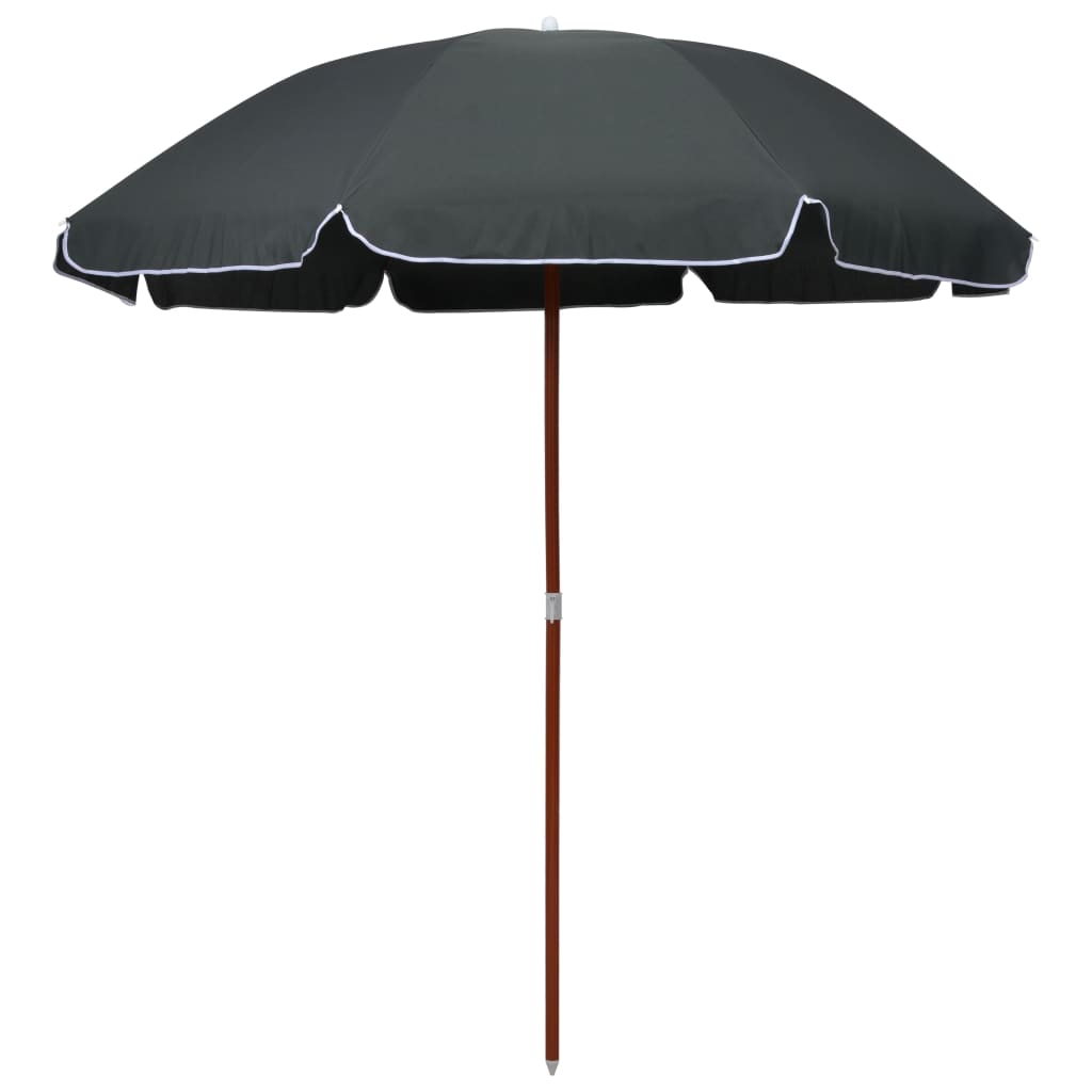 vidaXL Umbrelă de soare de grădină cu stâlp din oțel, antracit, 240 cm vidaXL Umbrelă de soare de grădină cu stâlp din oțel, antracit, 240 cm