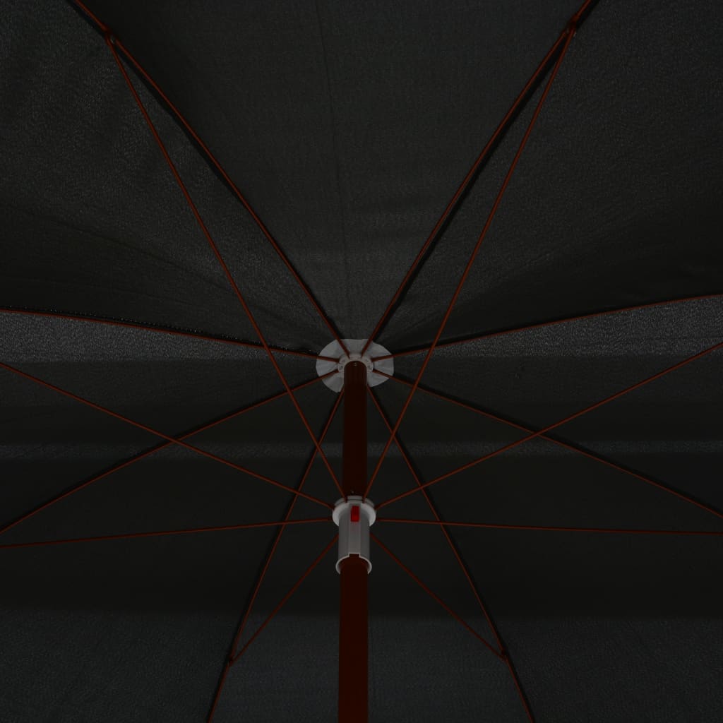 vidaXL Umbrelă de soare de grădină, stâlp din oțel, antracit, 300 cm