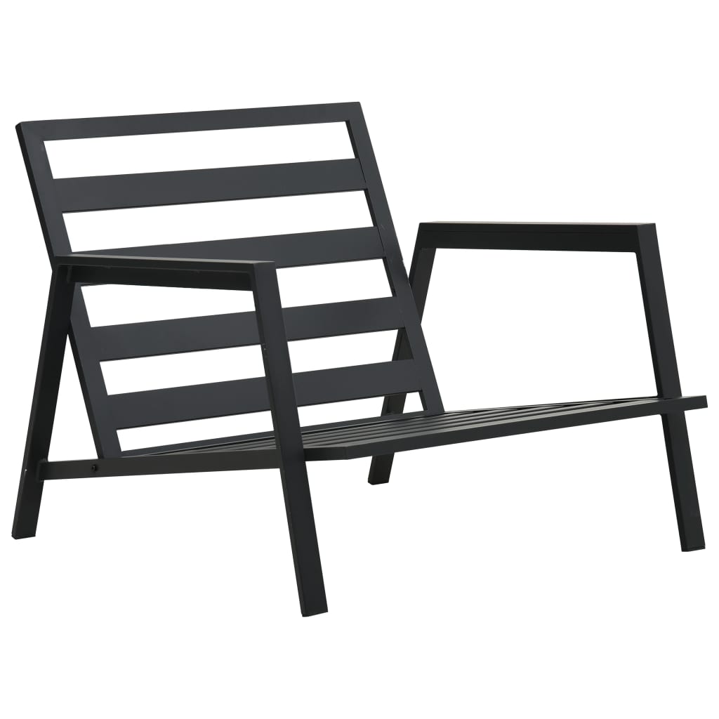 vidaXL Set mobilier grădină cu perne 5 piese gri închis aluminiu