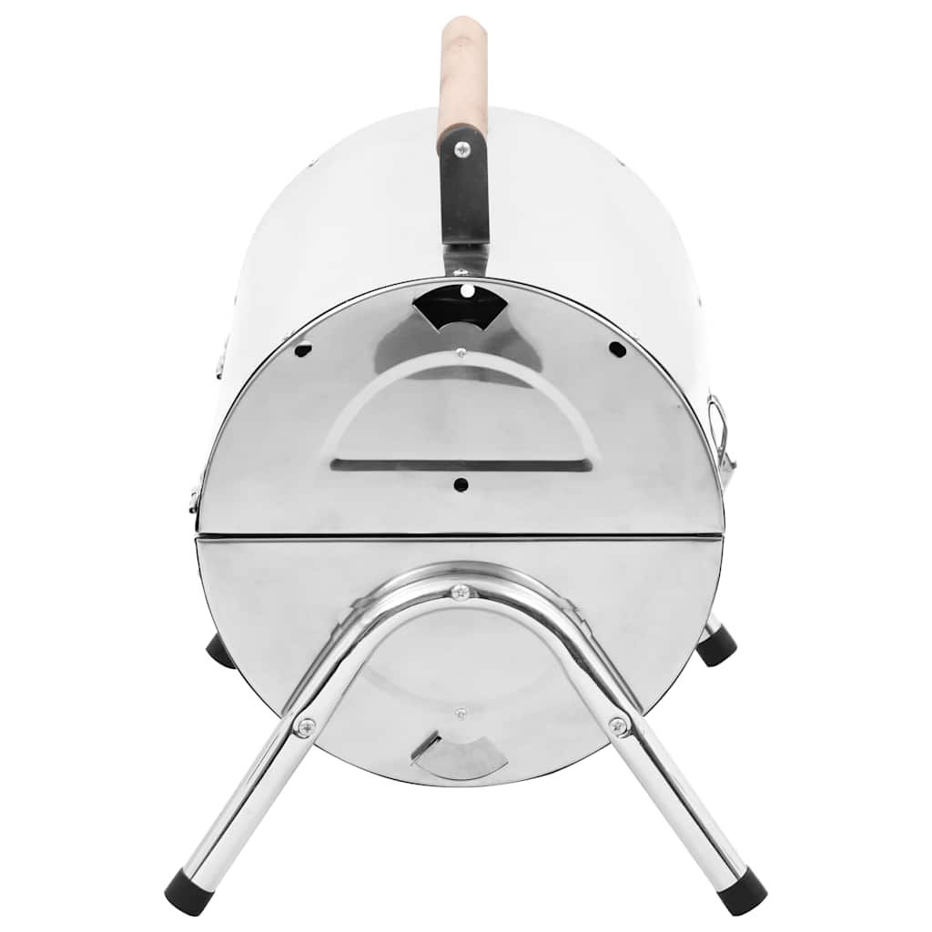 vidaXL Grătar portabil cu cărbuni, oțel inoxidabil, grilaj dublu vidaXL Grătar portabil cu cărbuni, oțel inoxidabil, grilaj dublu