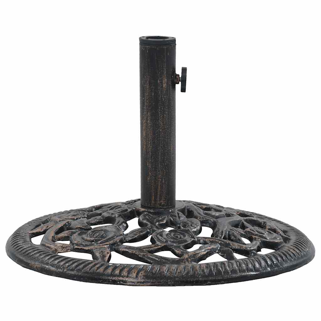 vidaXL Suport de umbrelă, bronz, 12 kg, fontă, 48 cm vidaXL Suport de umbrelă, bronz, 12 kg, fontă, 48 cm