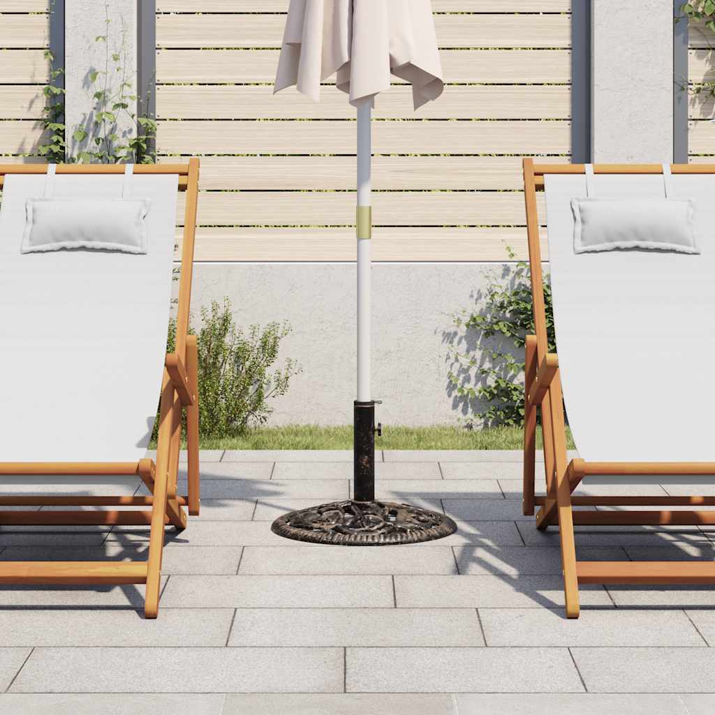 vidaXL Suport de umbrelă, bronz, 12 kg, fontă, 48 cm vidaXL Suport de umbrelă, bronz, 12 kg, fontă, 48 cm