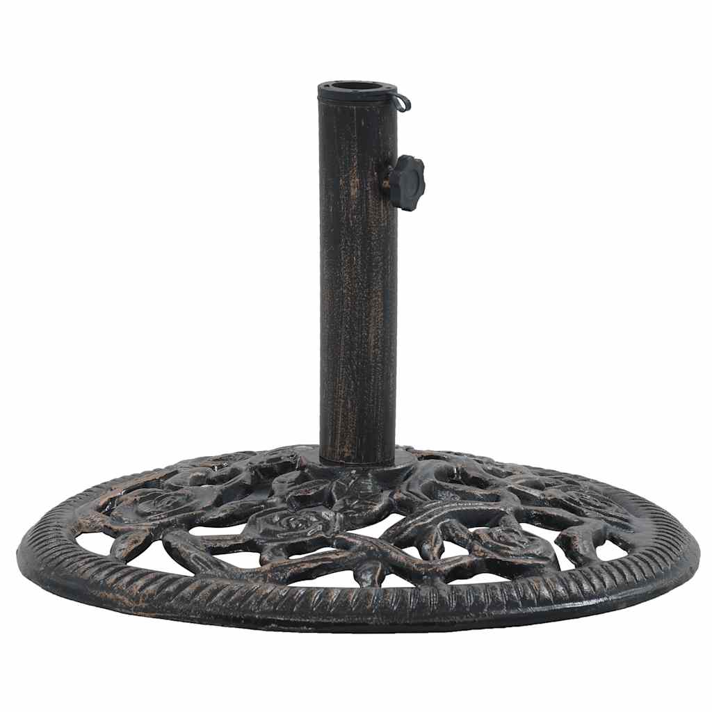 vidaXL Suport de umbrelă, bronz, 12 kg, fontă, 48 cm vidaXL Suport de umbrelă, bronz, 12 kg, fontă, 48 cm