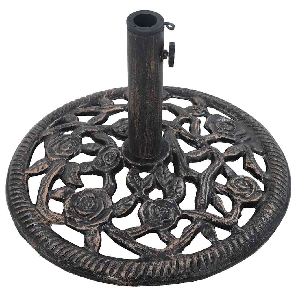 vidaXL Suport de umbrelă, bronz, 12 kg, fontă, 48 cm vidaXL Suport de umbrelă, bronz, 12 kg, fontă, 48 cm
