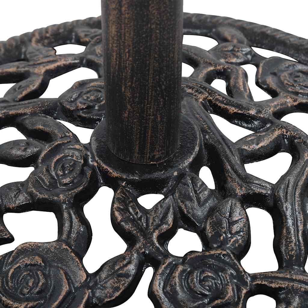 vidaXL Suport de umbrelă, bronz, 12 kg, fontă, 48 cm vidaXL Suport de umbrelă, bronz, 12 kg, fontă, 48 cm