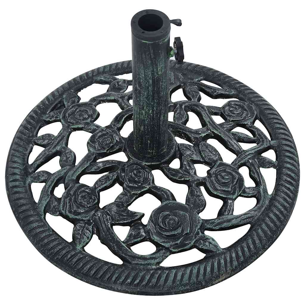 vidaXL Suport de umbrelă, verde, 9 kg, fontă, 40 cm vidaXL Suport de umbrelă, verde, 9 kg, fontă, 40 cm