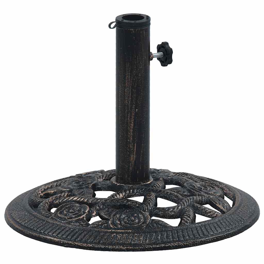 vidaXL Suport de umbrelă, negru și bronz, 9 kg, fontă, 40 cm vidaXL Suport de umbrelă, negru și bronz, 9 kg, fontă, 40 cm