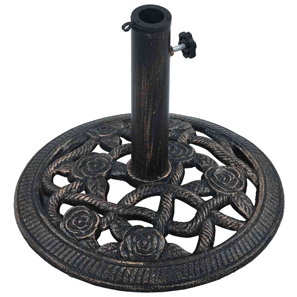 vidaXL Suport de umbrelă, negru și bronz, 9 kg, fontă, 40 cm vidaXL Suport de umbrelă, negru și bronz, 9 kg, fontă, 40 cm