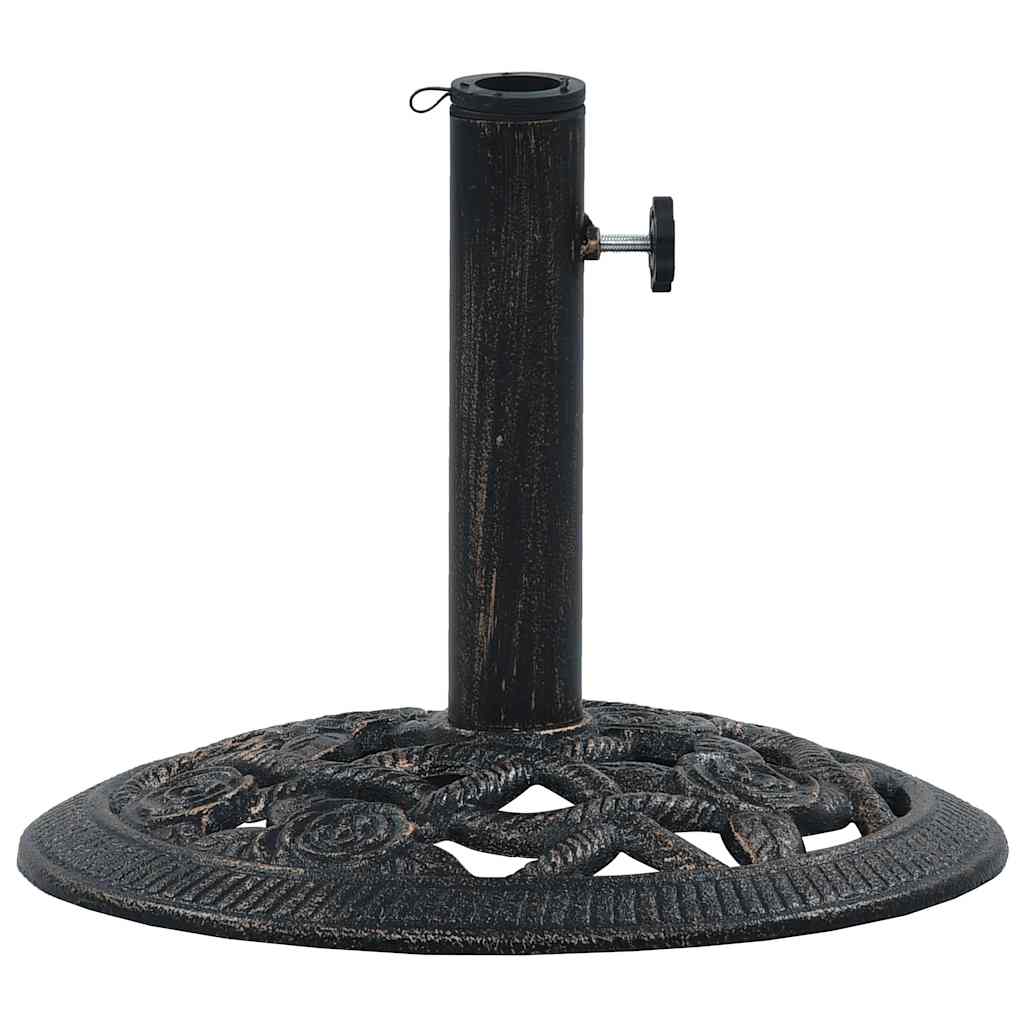 vidaXL Suport de umbrelă, negru și bronz, 9 kg, fontă, 40 cm vidaXL Suport de umbrelă, negru și bronz, 9 kg, fontă, 40 cm
