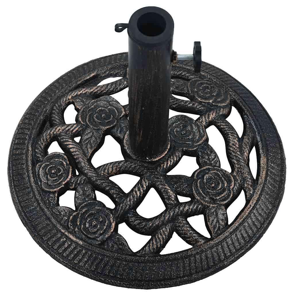 vidaXL Suport de umbrelă, negru și bronz, 9 kg, fontă, 40 cm vidaXL Suport de umbrelă, negru și bronz, 9 kg, fontă, 40 cm