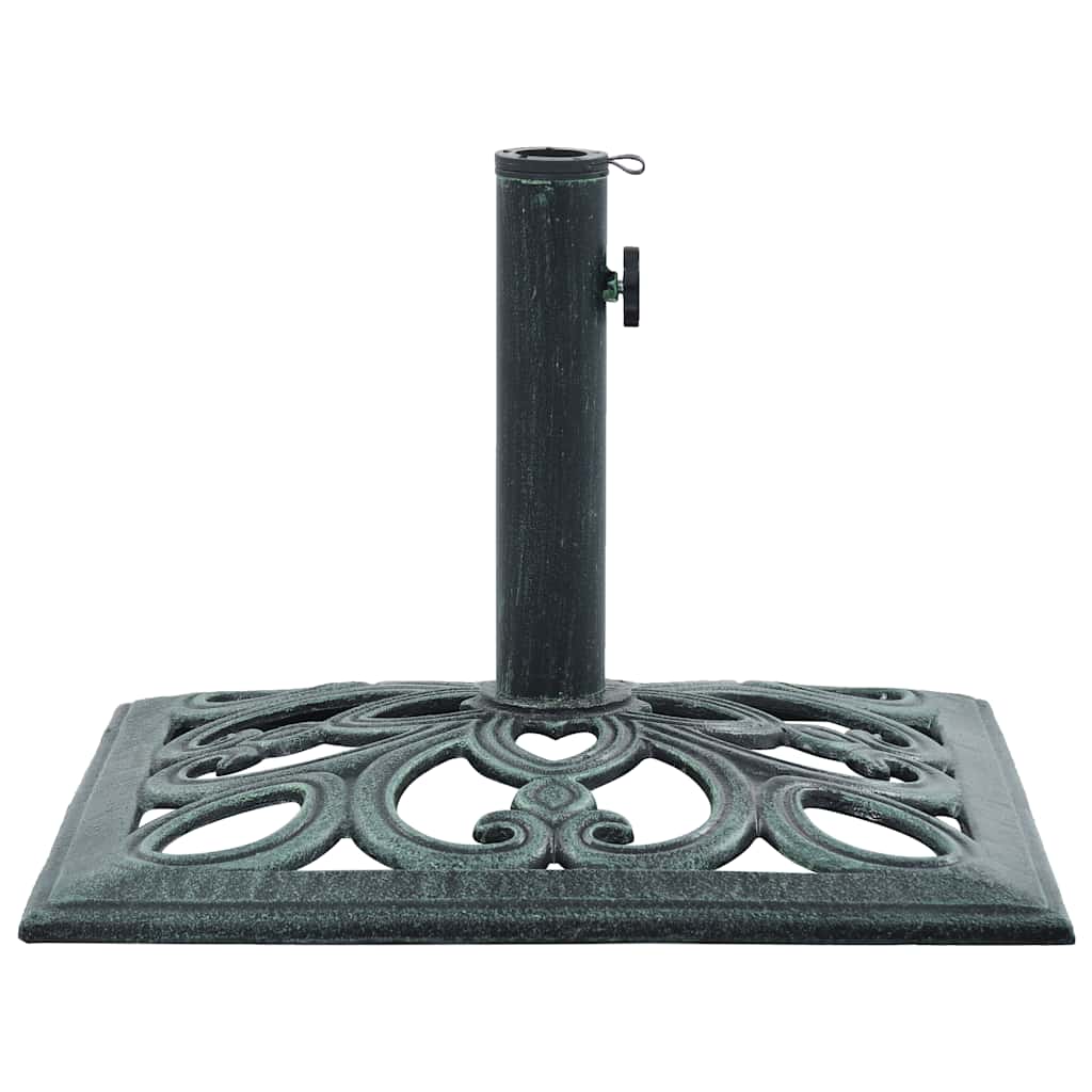vidaXL Suport de umbrelă, verde, 12 kg, fontă, 49 cm vidaXL Suport de umbrelă, verde, 12 kg, fontă, 49 cm