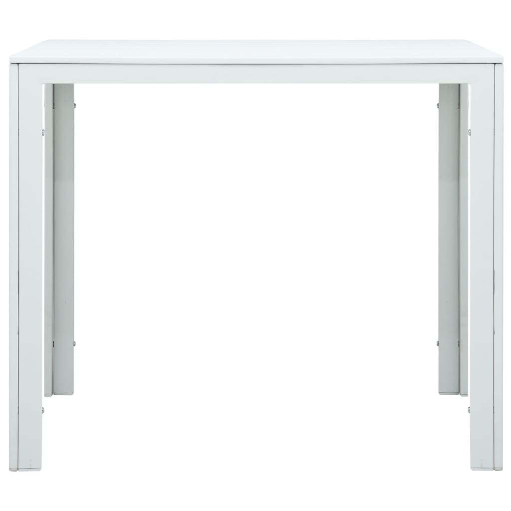 vidaXL Măsuță de cafea, alb, 78x78x74 cm, HDPE, aspect lemn