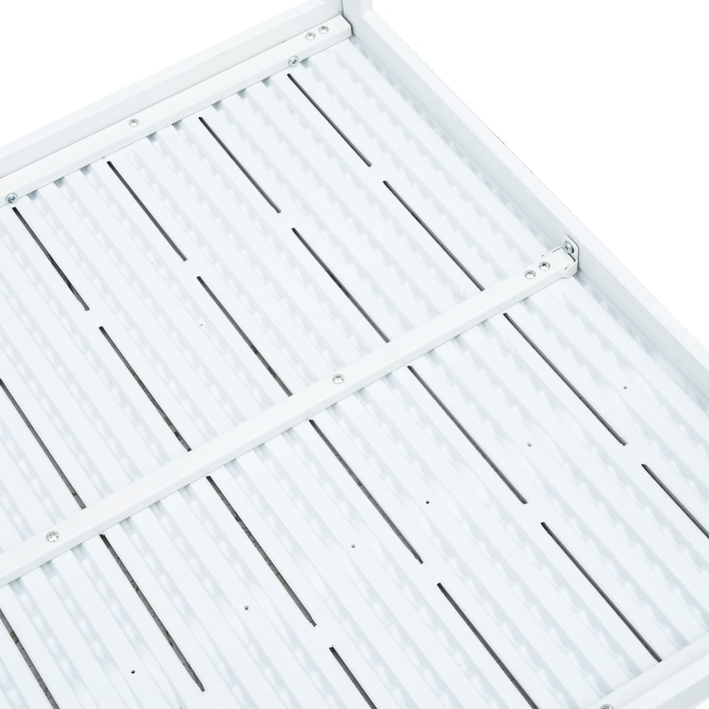 vidaXL Măsuță de cafea, alb, 78x78x74 cm, HDPE, aspect lemn