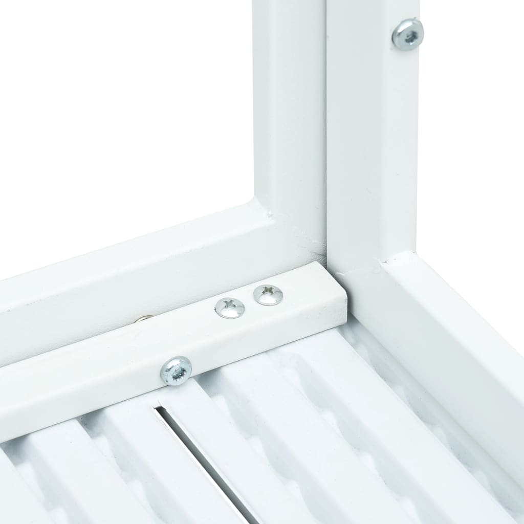 vidaXL Măsuță de cafea, alb, 78x78x74 cm, HDPE, aspect lemn
