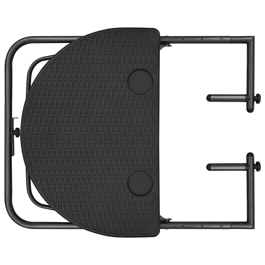 vidaXL Masă balcon suspendată maro 60x64x83,5 cm plastic aspect ratan