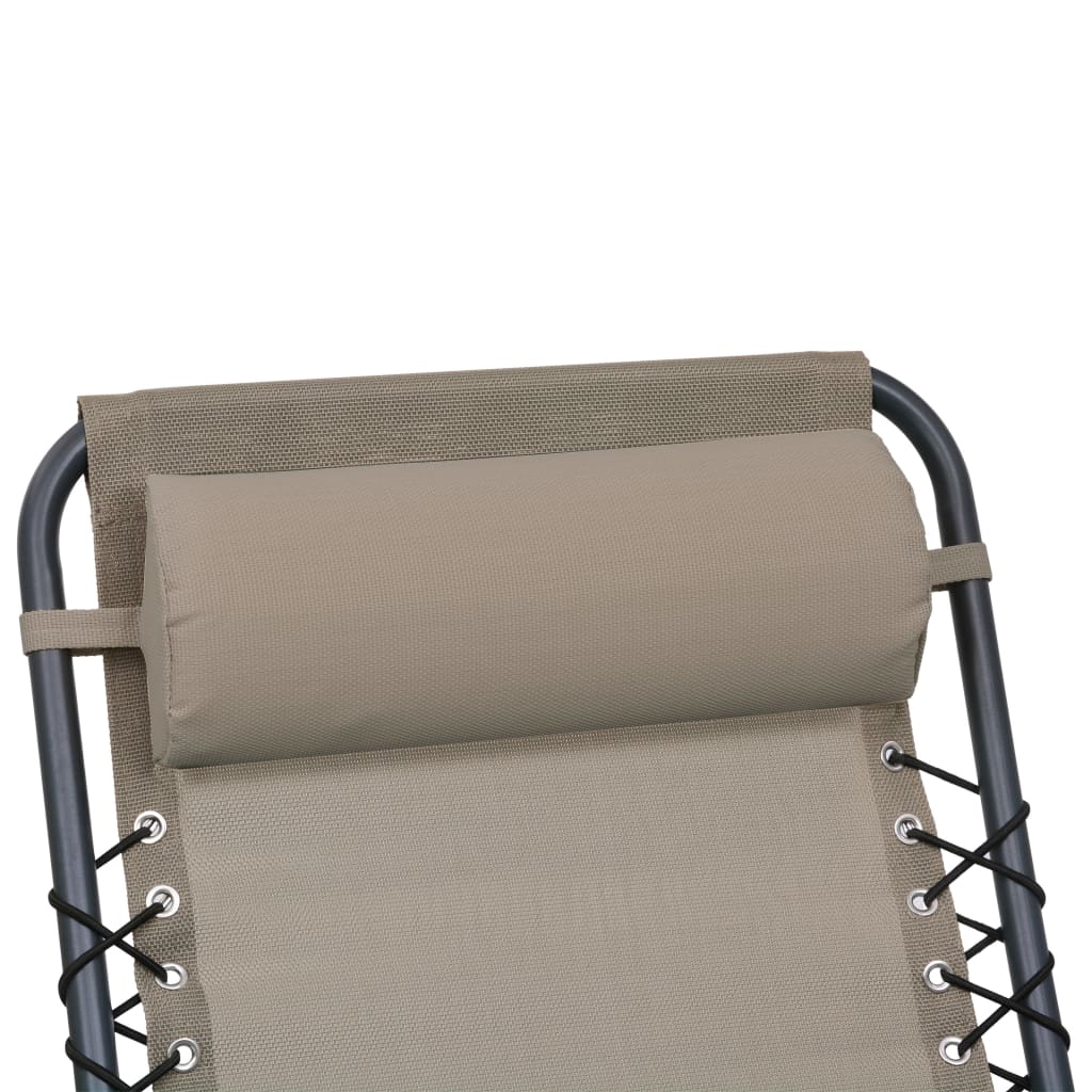 vidaXL Tetieră pentru șezlong, gri taupe, 40 x 7,5 x 15 cm, textilenă vidaXL Tetieră pentru șezlong, gri taupe, 40 x 7,5 x 15 cm, textilenă