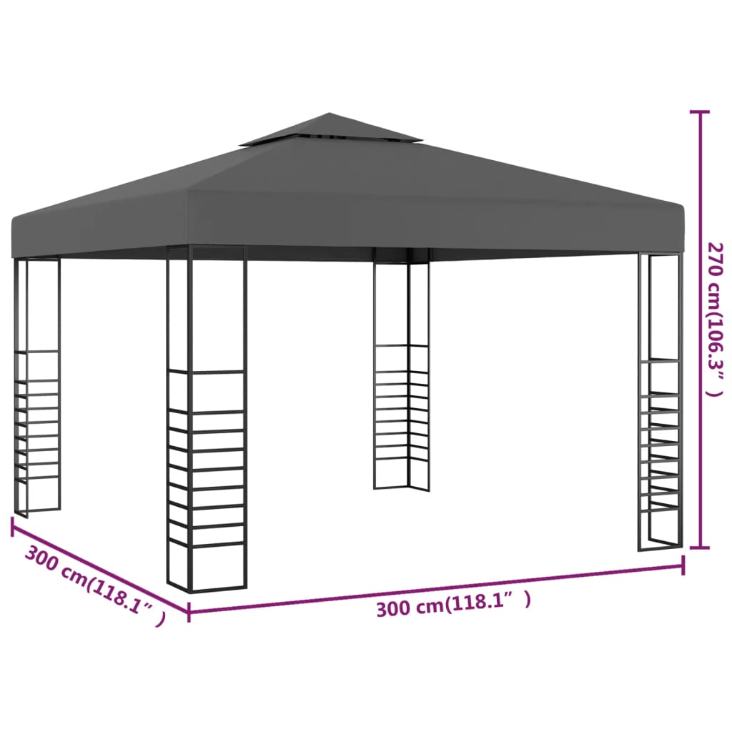 vidaXL Cort de grădină antracit, 3 x 3 m vidaXL Cort de grădină antracit, 3 x 3 m