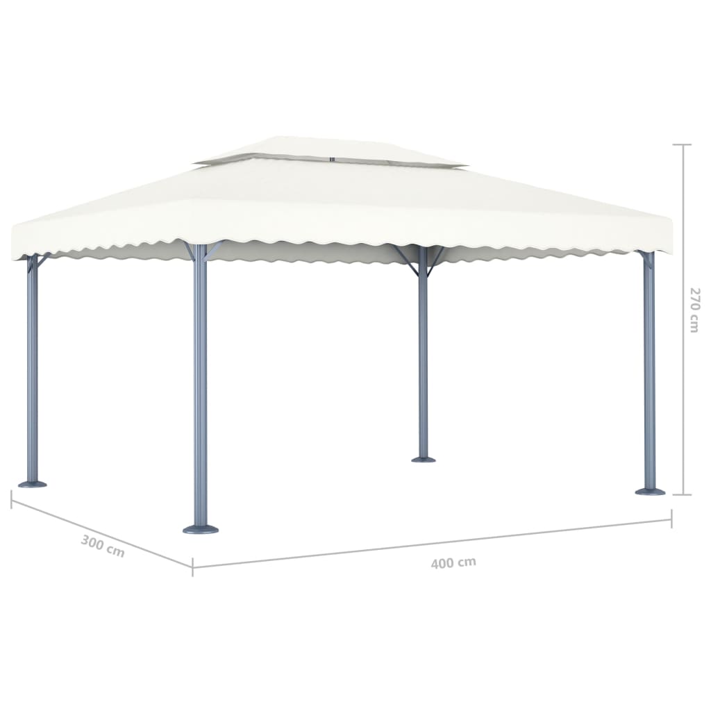 48062 vidaXL Gazebo 400x300 cm Cream Aluminium 48062 vidaXL Gazebo 400x300 cm Cream Aluminium