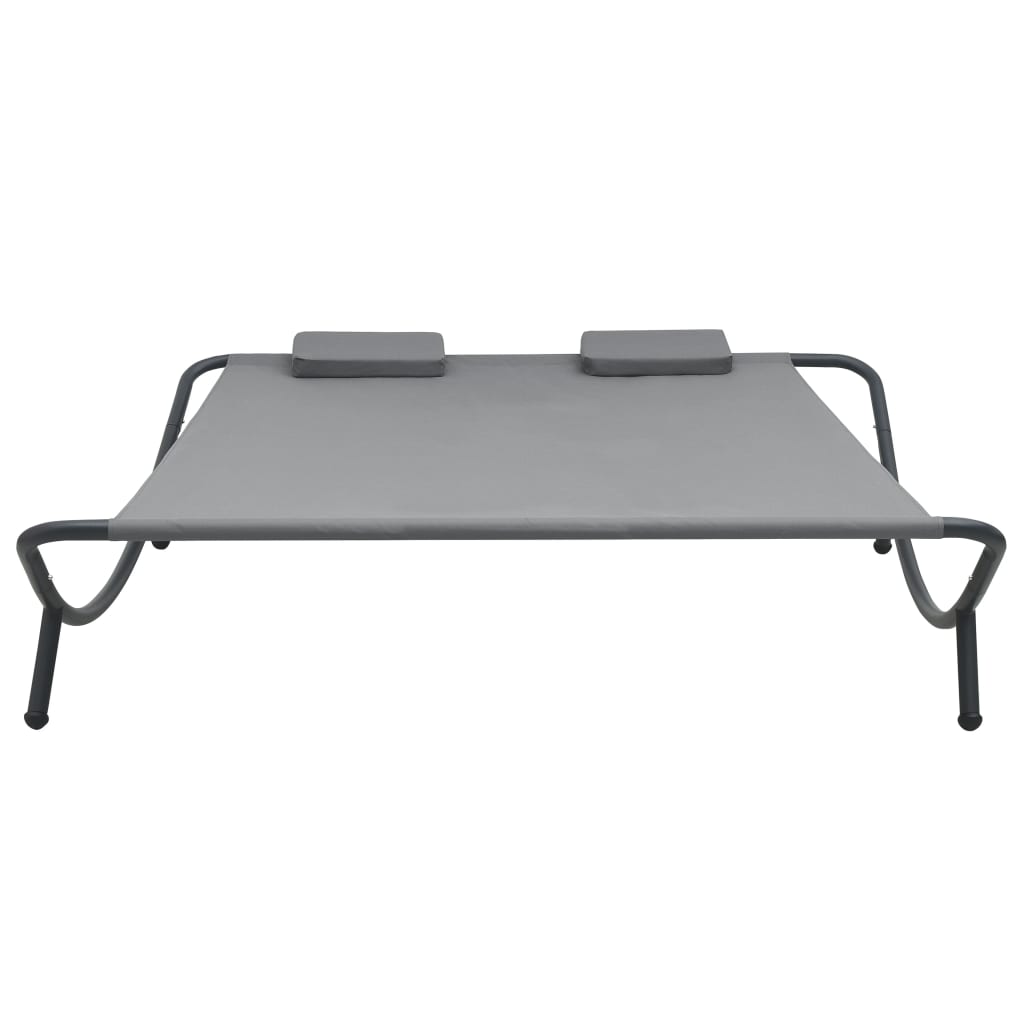 vidaXL Pat dublu de exterior, antracit, material textil vidaXL Pat dublu de exterior, antracit, material textil