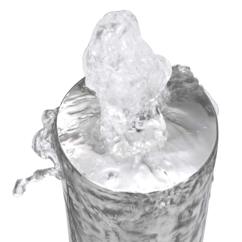 vidaXL Fântână de grădină, argintiu, 48x34x123 cm, oțel inoxidabil