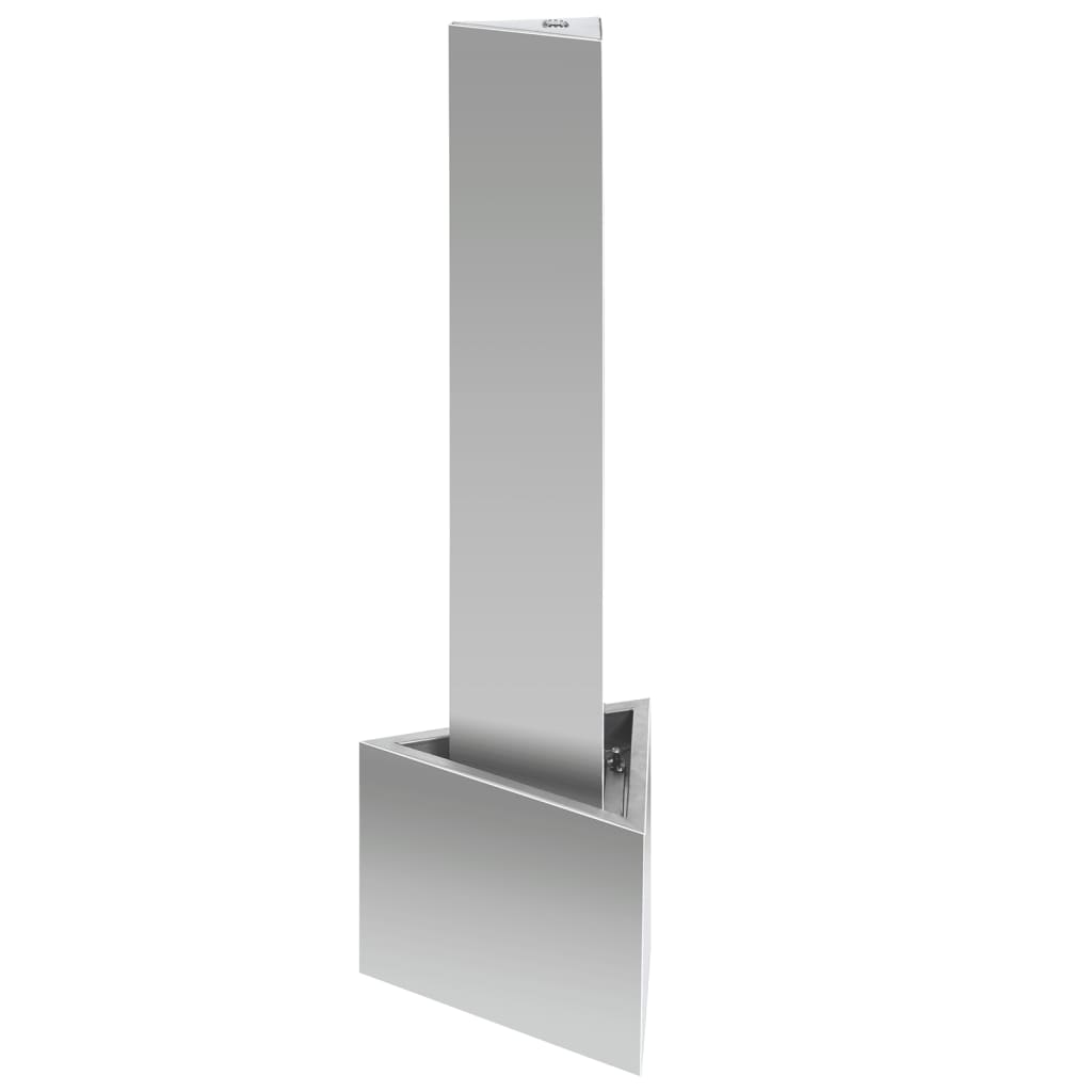 vidaXL Fântână de grădină, argintiu, 37,7x32,6x110 cm, oțel inoxidabil vidaXL Fântână de grădină, argintiu, 37,7x32,6x110 cm, oțel inoxidabil