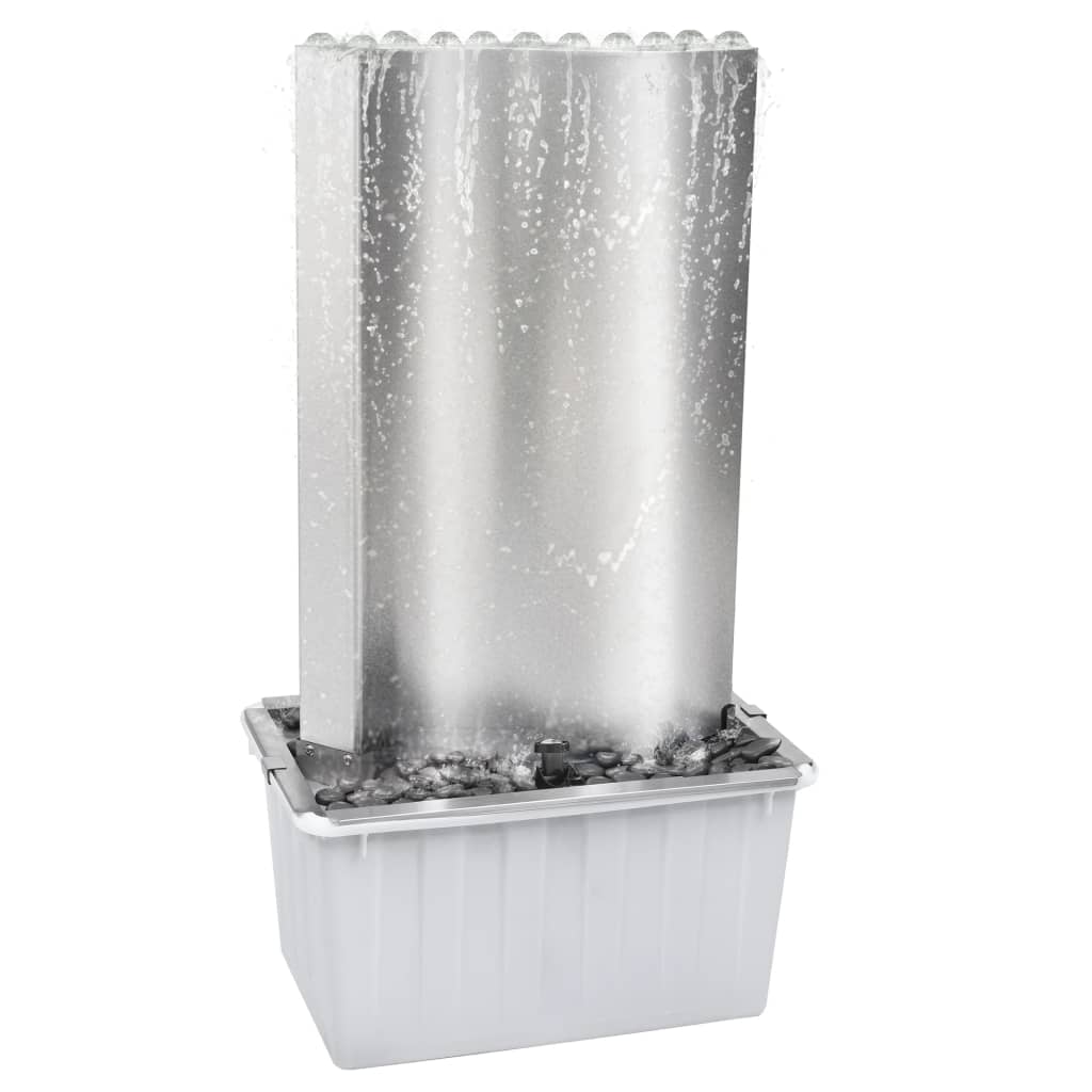 vidaXL Fântână de grădină, argintiu, 60,2x37x122,1 cm, oțel inoxidabil vidaXL Fântână de grădină, argintiu, 60,2x37x122,1 cm, oțel inoxidabil