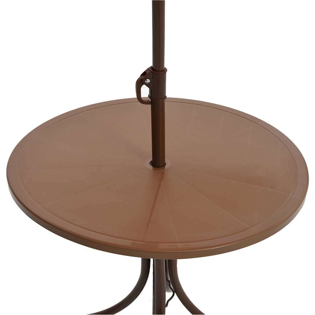 vidaXL Set bistro de grădină pentru copii, cu umbrelă, 3 piese, maro vidaXL Set bistro de grădină pentru copii, cu umbrelă, 3 piese, maro