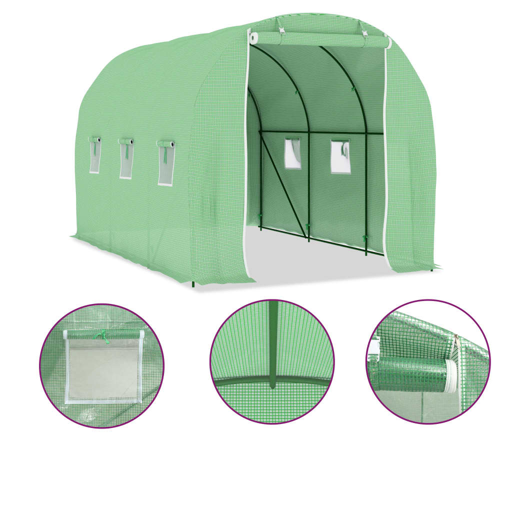 vidaXL Seră, 6,86 m², 3,43 x 2 x 2 m