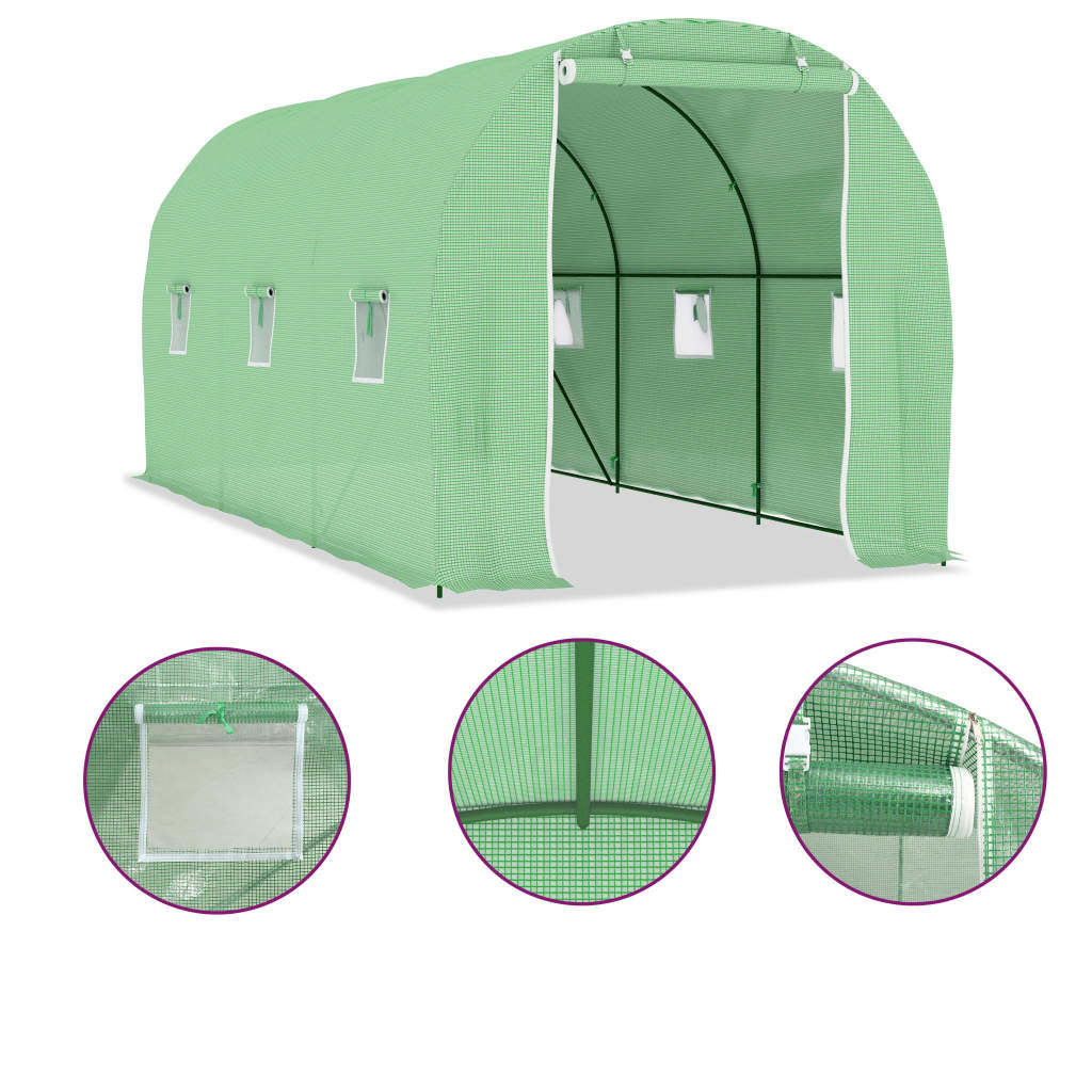 vidaXL Seră, 9 m², 4,5 x 2 x 2 m vidaXL Seră, 9 m², 4,5 x 2 x 2 m