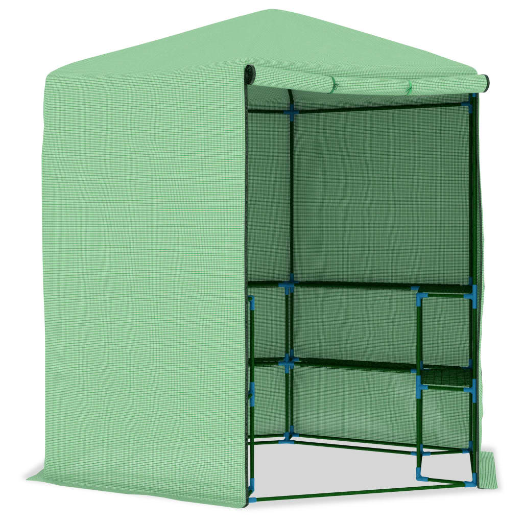vidaXL Seră cu rafturi, 227 x 223 cm, oțel vidaXL Seră cu rafturi, 227 x 223 cm, oțel