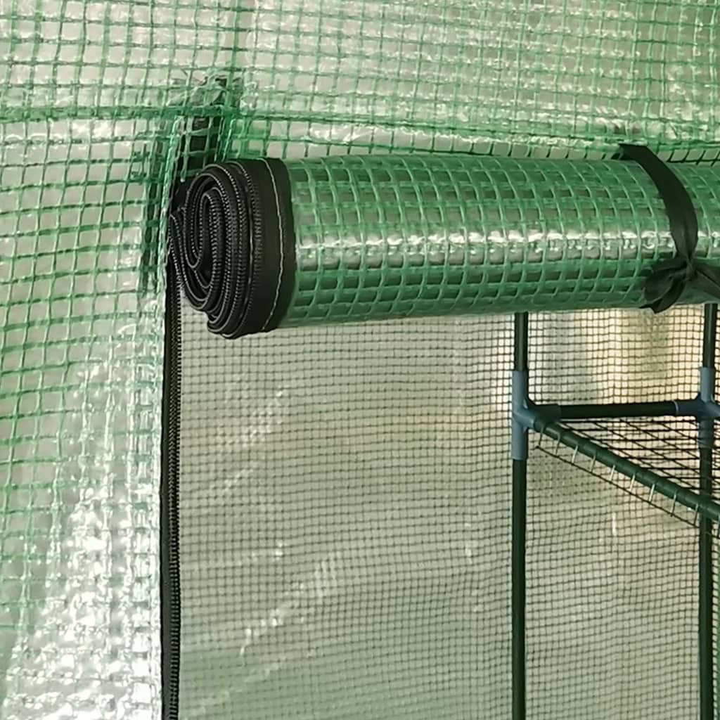 vidaXL Seră cu rafturi, 227 x 223 cm, oțel vidaXL Seră cu rafturi, 227 x 223 cm, oțel