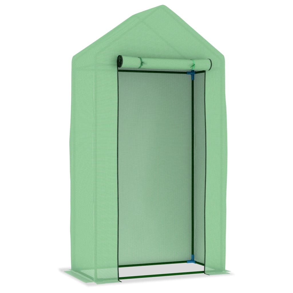 vidaXL Seră cu cadru din oțel, 0,5 m², 1 x 0,5 x 1,9 cm vidaXL Seră cu cadru din oțel, 0,5 m², 1 x 0,5 x 1,9 cm