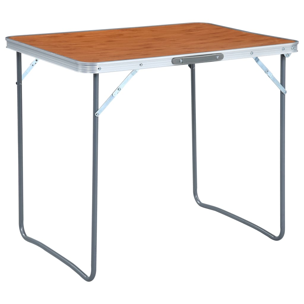 vidaXL Masă de camping pliabilă cu cadru metalic, 80 x 60 cm vidaXL Masă de camping pliabilă cu cadru metalic, 80 x 60 cm