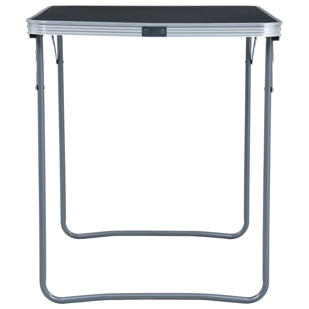 vidaXL Masă de camping pliabilă cu cadru metalic, gri, 80 x 60 cm vidaXL Masă de camping pliabilă cu cadru metalic, gri, 80 x 60 cm