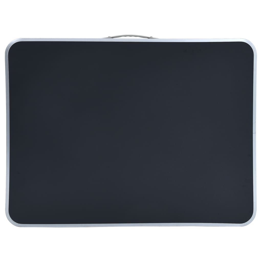 vidaXL Masă de camping pliabilă cu cadru metalic, gri, 80 x 60 cm vidaXL Masă de camping pliabilă cu cadru metalic, gri, 80 x 60 cm