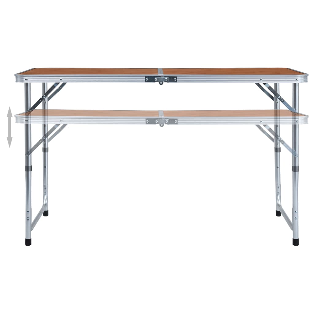 vidaXL Masă de camping pliabilă, 120 x 60 cm, aluminiu vidaXL Masă de camping pliabilă, 120 x 60 cm, aluminiu