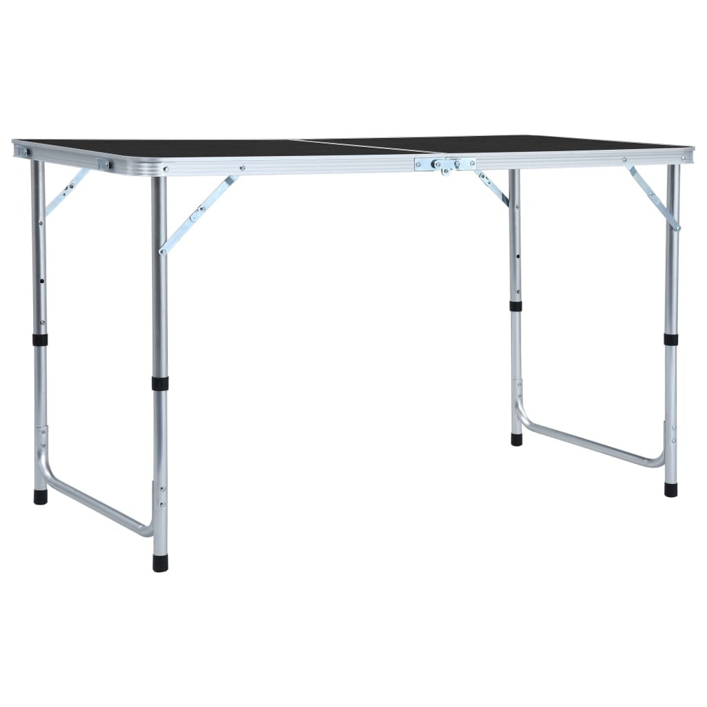 vidaXL Masă de camping pliabilă, gri, 120 x 60 cm, aluminiu vidaXL Masă de camping pliabilă, gri, 120 x 60 cm, aluminiu
