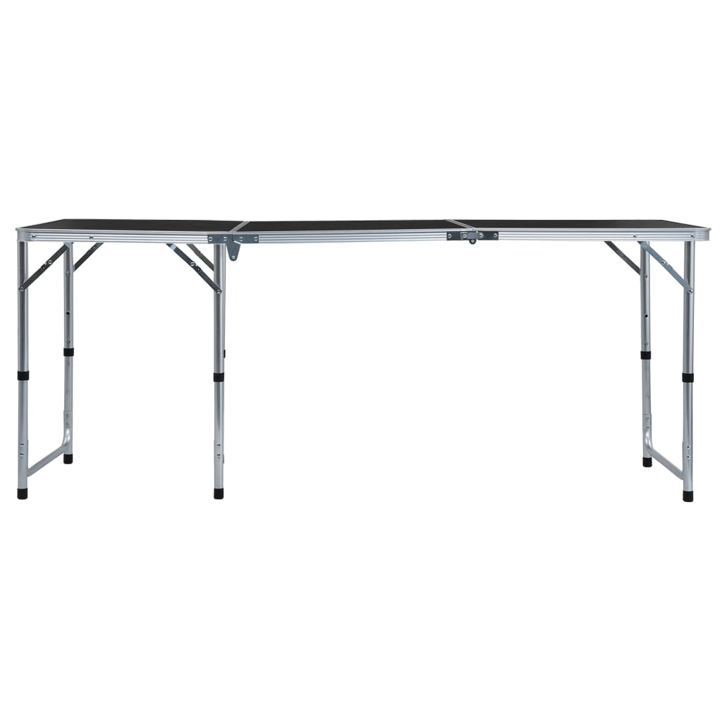 vidaXL Masă de camping pliabilă, gri, 180 x 60 cm, aluminiu vidaXL Masă de camping pliabilă, gri, 180 x 60 cm, aluminiu