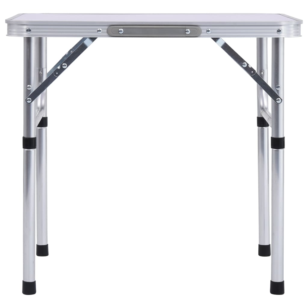 vidaXL Masă de camping pliabilă, alb, 60 x 45 cm, aluminiu vidaXL Masă de camping pliabilă, alb, 60 x 45 cm, aluminiu