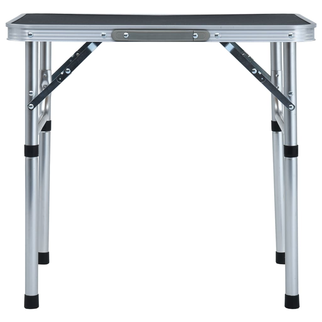 vidaXL Masă de camping pliabilă, gri, 60 x 45 cm, aluminiu vidaXL Masă de camping pliabilă, gri, 60 x 45 cm, aluminiu