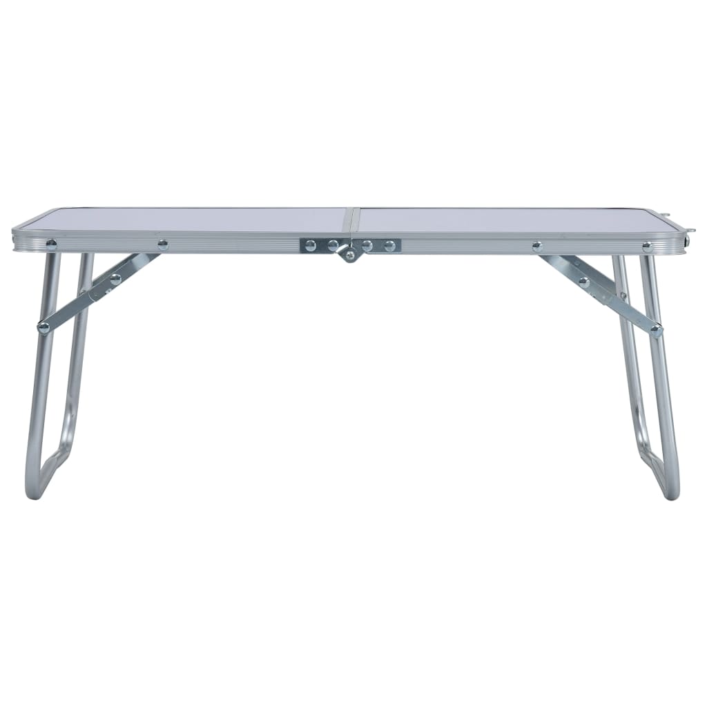 vidaXL Masă de camping pliabilă, alb, 60 x 40 cm, aluminiu vidaXL Masă de camping pliabilă, alb, 60 x 40 cm, aluminiu