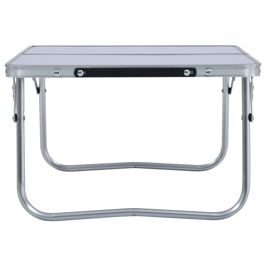 vidaXL Masă de camping pliabilă, alb, 60 x 40 cm, aluminiu vidaXL Masă de camping pliabilă, alb, 60 x 40 cm, aluminiu