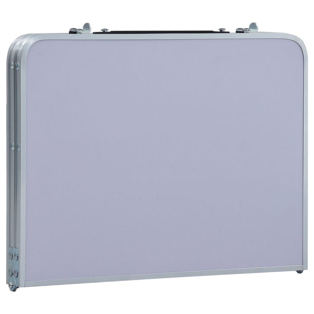 vidaXL Masă de camping pliabilă, alb, 60 x 40 cm, aluminiu vidaXL Masă de camping pliabilă, alb, 60 x 40 cm, aluminiu