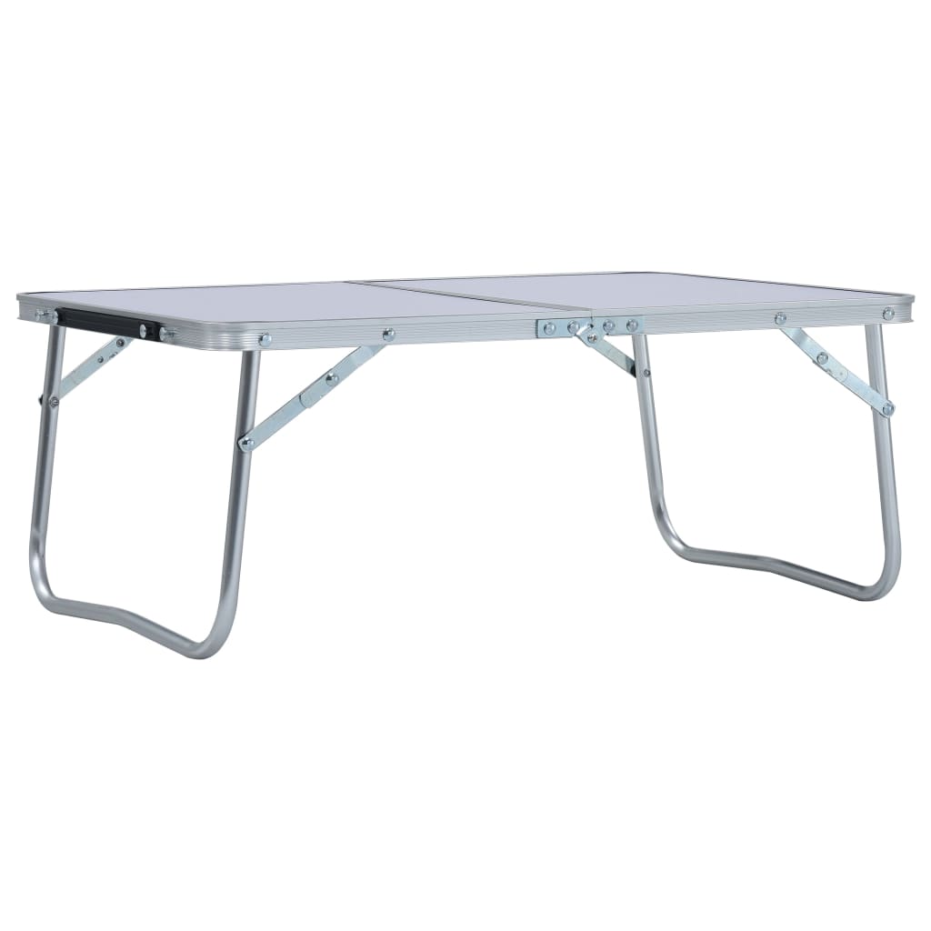 vidaXL Masă de camping pliabilă, alb, 60 x 40 cm, aluminiu vidaXL Masă de camping pliabilă, alb, 60 x 40 cm, aluminiu