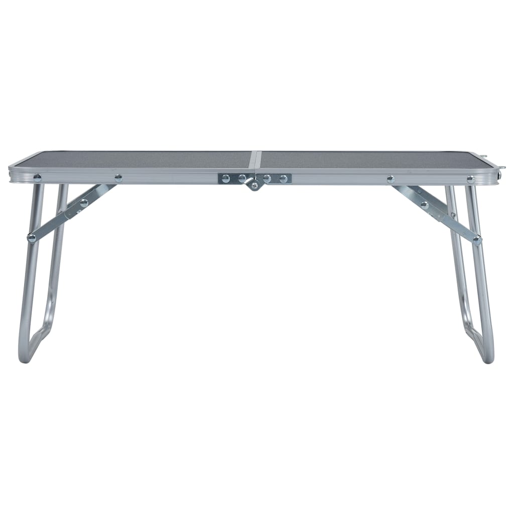 vidaXL Masă de camping pliabilă, gri, 60 x 40 cm, aluminiu vidaXL Masă de camping pliabilă, gri, 60 x 40 cm, aluminiu