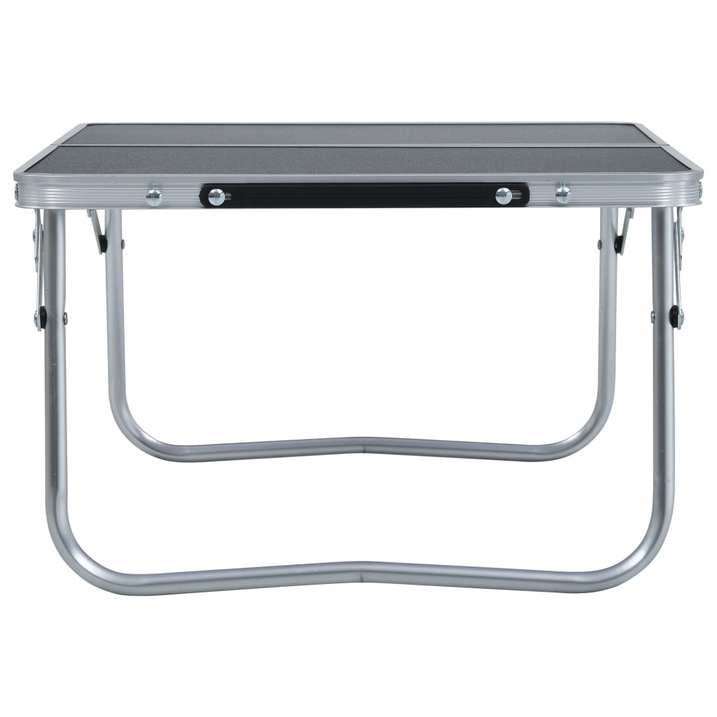 vidaXL Masă de camping pliabilă, gri, 60 x 40 cm, aluminiu vidaXL Masă de camping pliabilă, gri, 60 x 40 cm, aluminiu
