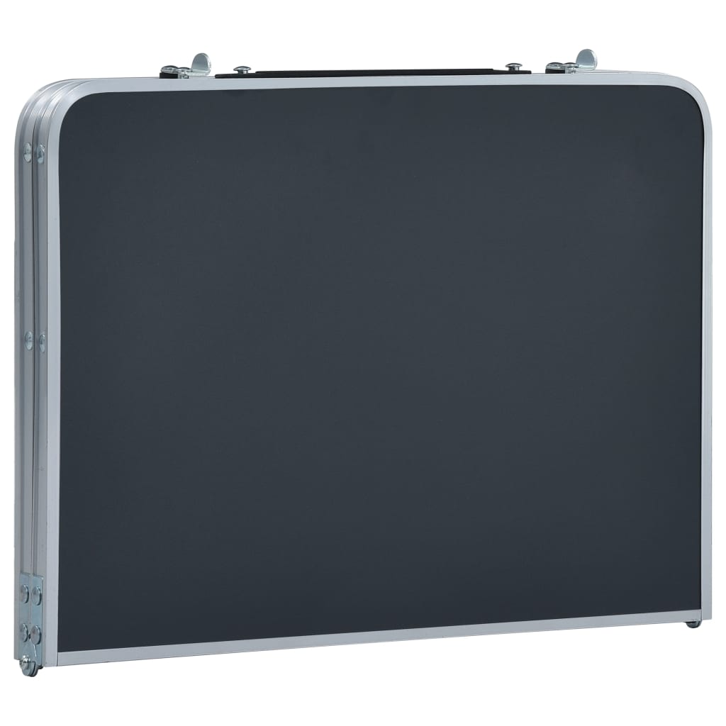 vidaXL Masă de camping pliabilă, gri, 60 x 40 cm, aluminiu vidaXL Masă de camping pliabilă, gri, 60 x 40 cm, aluminiu