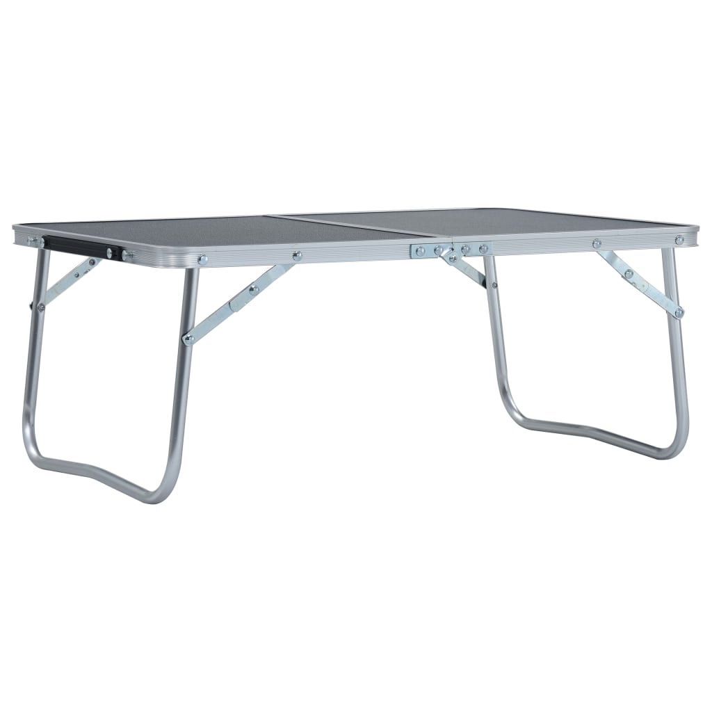 vidaXL Masă de camping pliabilă, gri, 60 x 40 cm, aluminiu vidaXL Masă de camping pliabilă, gri, 60 x 40 cm, aluminiu